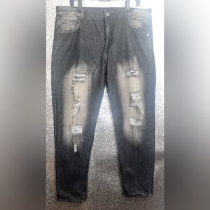 Men’s Black/ White Denim Jeans